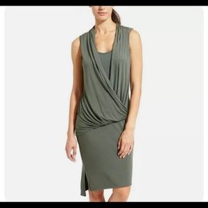 Athleta Duet Wrap Sleeveless Dress Medium Women's Lightweight Jasper